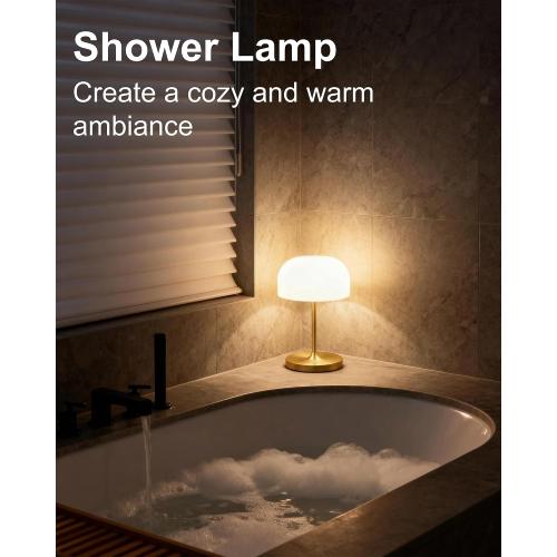 VoMii Mushroom Lamp, Shower Lamp Waterproof for Bathroom & Bedroom - Brass