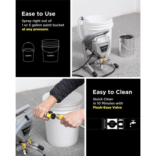 MaXpray M1 Airless Paint Sprayer, Highly Efficient Thinning-Free Minimal Overspray for Up to 10 Gallon DIY Painting Projects Home Interior & House Exterior, Comes with Sprayer Accessories