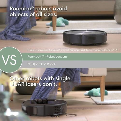 iRobot Roomba Combo j7  Self-Emptying Robot Vacuum & Mop - Automatically Vacuums and Mops, Fully Retractable Mop pad, Identifies & Avoids Obstacles, Smart Mapping, Works with Alexa, Ideal for Pets