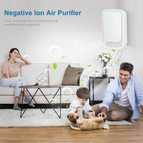 Set of 4 Negative Ion Plug in Air Purifier,Ionic Air Purifiers for Home, Bedroom, Office, Mini Portable Air ionizers for Home Plug in (4PCS)