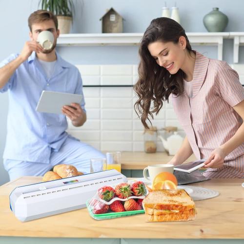 Plastic Wrap Dispenser with Cutter, Reusable Cling Film Dispenser, Cling Wrap Dispenser with Slide Cutter, Also for Aluminum Foil, Tin Foil, Baking Paper (XL)