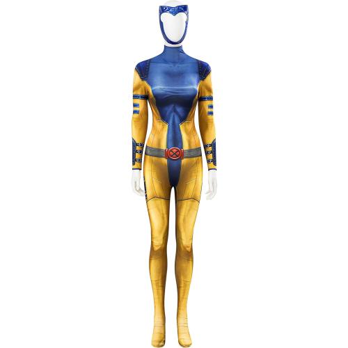 Size 3 XL Jean Grey Summers Costume, Phoenix Cosplay Jumpsuit Superhero Comic Outfit for Halloween