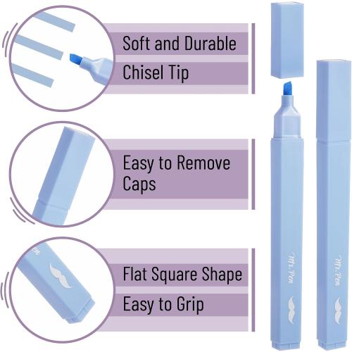 Mr. Pen- Aesthetic Highlighters No Bleed, 8 Pack, Assorted Colors | Chisel Tip, Cute Highlighters Assorted Colors for Journaling, Highlighting, Underlining, Fast Dry, Back to School Supplies