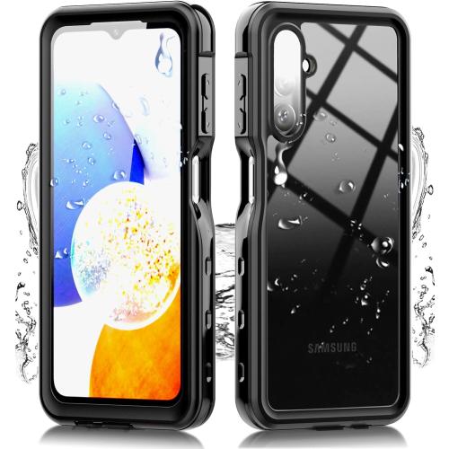 Hllhunkhe for Samsung Galaxy A14 5G Waterproof Case with Built-in Screen Protector - Rugged Full Body Underwater Dustproof Shockproof Drop Proof Protective Cover for Samsung Galaxy A14 5G - Black