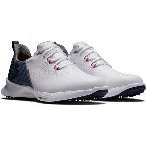 FootJoy, White with Gray and Red patterns, Men's 11 FJ Fuel Golf Shoe