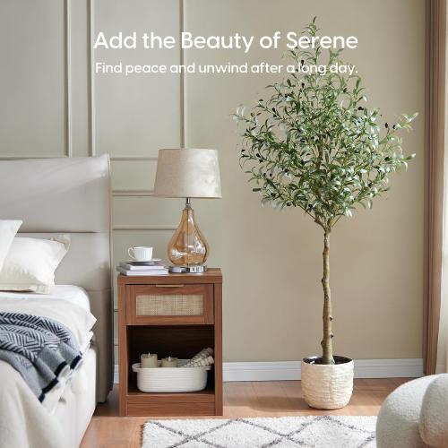 Velener Artificial Olive Tree 6FT Tall with 32ft USB Snowflake Light Strip, Large Fake Potted Silk Olive Plant Indoor with Faux Leaves and Lifelike Fruits for Home Office Decor Outdoor