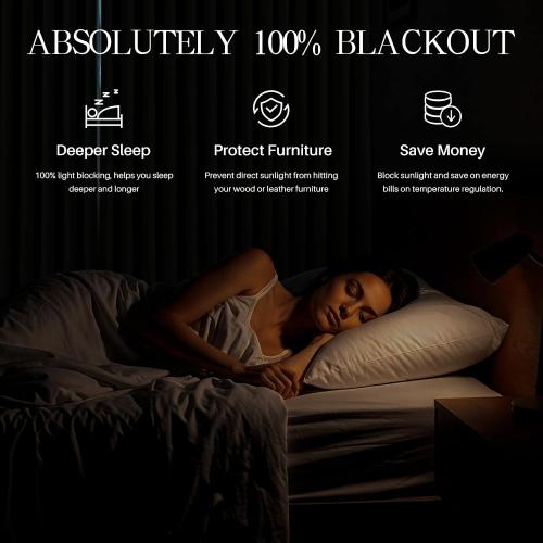 Pinch Pleated Curtains 100% Blackout Linen Curtains 95 Inches Long for Bedroom Living Room, Creamy Beige Memory Trained Thermal Insulated Room Darkening Window Drapes with Hooks 2 Panels 40Wx95L