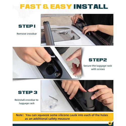 260LBS Aluminum Roof Rack Cross Bars Fit for 2024 2025 2026 Toyota Tacoma Double Cab | Heavy-Duty, Waterproof & Rustproof | for Kayak, Bike, Snowboard Low Profile OE Style Tacoma Storage Accessories