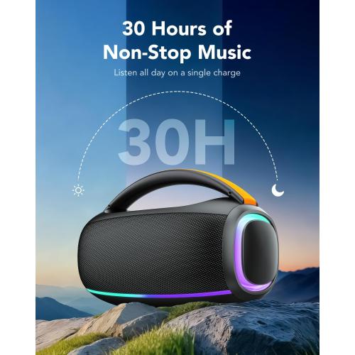 Speakers Bluetooth Wireless: 80w Loud Speaker with Bass, 30H Playtime, IPX7 Waterproof, Large Speakers for Work, Outdoor, Workshop, Garage, Portable Speaker with TWS
