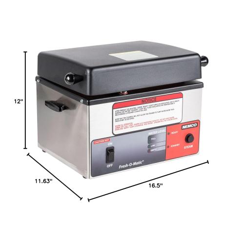 Nemco 6625B Fresh-O-Matic Electric Countertop Rethermalizer and Tortilla/Portion Steamer with Control Panel for Restaurant Buffet Catering | 16.50W x 12D x 11.63H, Stainless Steel, 120v, 1500w