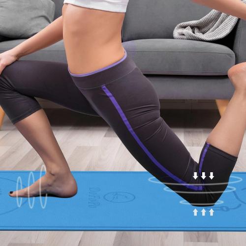 Blue Jump Rope Mat 71/63x24 Larger Non-Slip Indoor Outdoor Exercise Fitness Mat, High-Density Workout Shock Absorption for Home Gym Flooring Concrete Jumping Rope