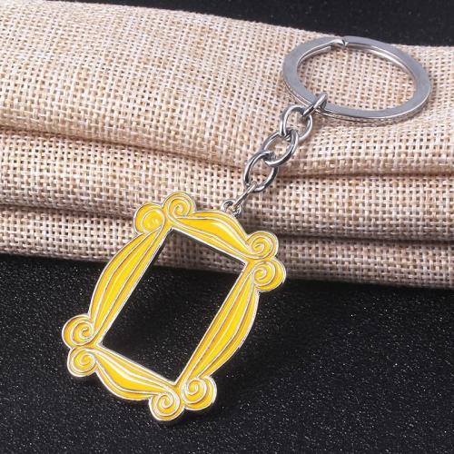Friends TV Show Door Frame Keychain - Monica's Door Yellow Frame, BFF Gift to Friends