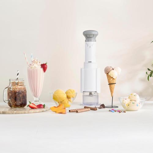 Cuisinart Ice Cream Maker – Cuisinart FastFreeze 5-in-1 Ice Cream, Milkshakes, Slushies, Sorbets and Mix-Ins, Freeze Wand, Two 0.5-Pint Mixing Cups with Lids, Easy to Clean, ICE-FD10‼️light dirt‼️