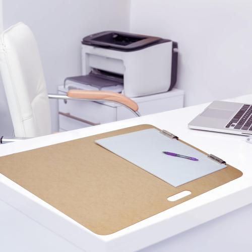 Saunders 05607 Recycled Hardboard Sketchboard - Brown, 23 in. x 26 in. Clipboard with Built-in Handle - Solid Drawing Board for Artists, Students, and Creatives