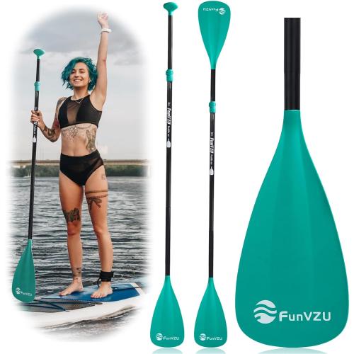 SUP Paddle, Stand Up Paddle Board Paddle Lightweight Adjustable 4-Piece Aluminium Kayak Paddles, Unique Lock Design Floating Alloy Shaft Paddle for Paddle Board