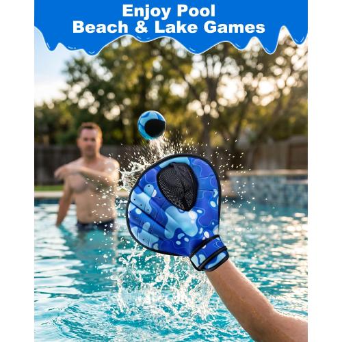 Water Baseball Gloves Bouncing Ball Set for Pool & Beach Toys