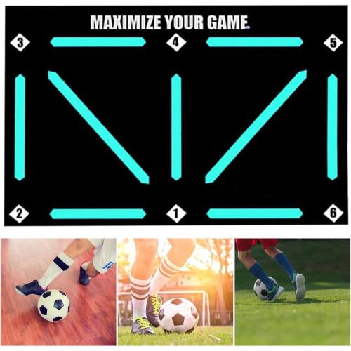 2025 New Football Footstep Training Mat, Dribble Silent Auxiliary Props, Soccer Trainer, Wear Resistant Dribble Control Soccer Training Aid Mat, Auxiliary Prop