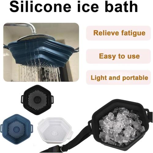 Portable Foldable Silicone Ice Bath Tub for Cold Plunge Therapy, Rapid Cooling Recovery for Athletes, Fitness, Home & Gym Use