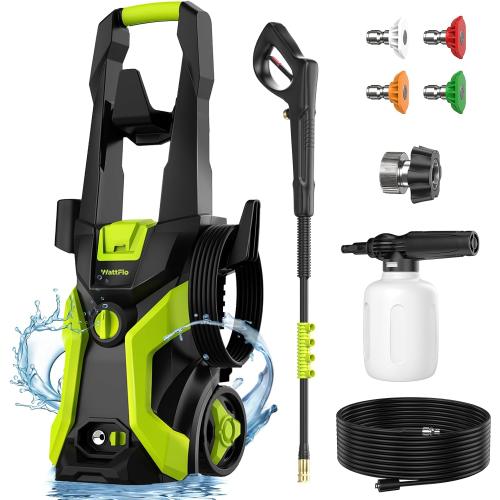 Pressure Washer, Power Washer with 4 Quick-Connect Nozzles, Foam Cannon, High Pressure Washer for Cars, Decks, Driveways, Home, Patios
