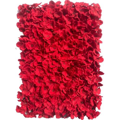 Artificial Flower Wall Artificial Encryption Embroidered Ball Flower Wall Wedding Decoration Flower Arrangement Stage Creative Fake Rose Arrangement(Red)