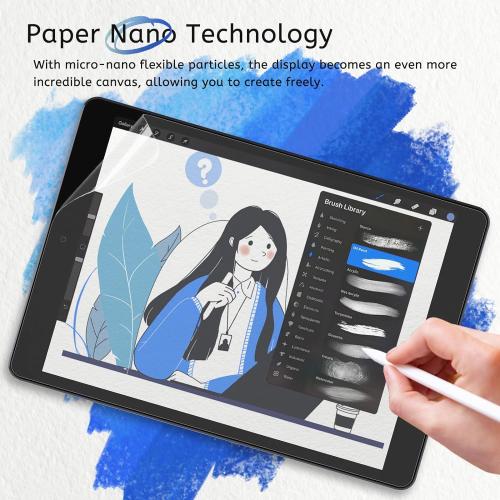 MOBDIK Paperfeel Screen Protector for iPad 9th/8th/7th Generation | 2 Pack Matte Film Crafted for Natural Writing, Anti Glare, Touch Sensitivity