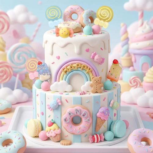 22Pcs Candy Cake Topper Lollipop Cake Decoration for Candy Themed Party
