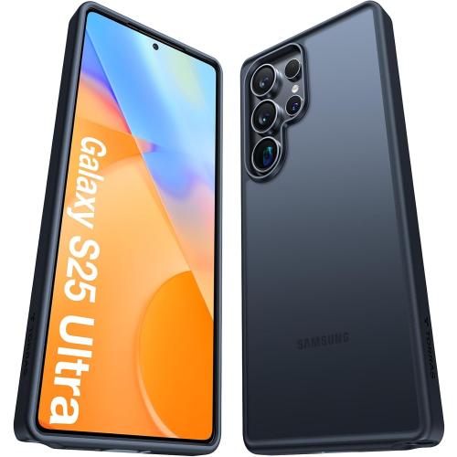 TORRAS Shockproof for Samsung Galaxy S25 Ultra Case, 12FT Military-Grade Protection, Slim Case for Samsung S25 Ultra Case, Matte Translucent Black, Thin, 6.9'' Guardian Series