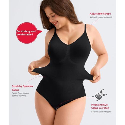 Size M/L Nebility Shapewear for Women Tummy Control Shapewear Bodysuits Seamless Body Shaper Waist Trainer Snatched Body Suit
