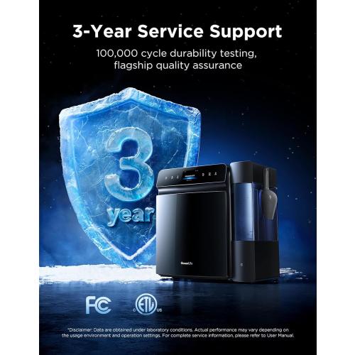 GoveeLife Smart Countertop Ice Maker 2 Pro, 3 Mins 9 Ice Cubes with 3 Sizes | 47lbs Daily, 40dB Quiet, Smart Pre-Cooling, App & Voice Control, Self-Clean, Dual Water Tanks for Home, Coffee, Party, Office