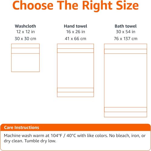 Amazon Basics Fade-Resistant 100% Cotton Bath Towel, 2 Pack, 30x54, Taupe