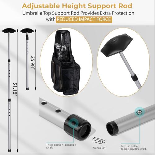 Hard Case Top 1680D Heavy Duty Oxford Fabric Travel Bag for Airlines with Wheels – Includes Custom Cover, Support Rod and TSA Lock. Excellent Protection, Foldable, Lightweight and Durable