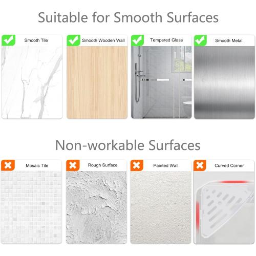 Sotfamily Plastic Shower Caddy Corner (for 90° Only), 4 Pack, Frosted Clear