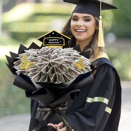 Graduation Gifts - Money Bouquet for Her - Class of 2025 Money Gift Ideas for Women Girl Boy Him Daughter Son - DIY Bouquets Filled with Folded Bills Gift for College Middle High School