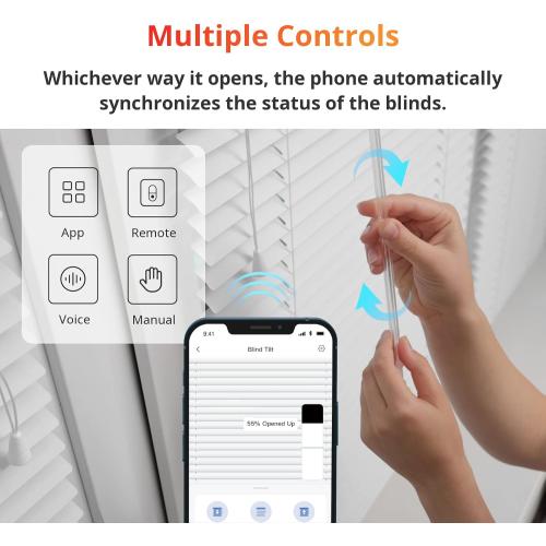 SwitchBot Smart Electric Motorized Blinds Kit - 3Pack with 2.4G WiFi Remote Control, Solar Powered, Compatible with Alexa, Google Home and Siri, Light Sensing Control, Unlimited Group Control
