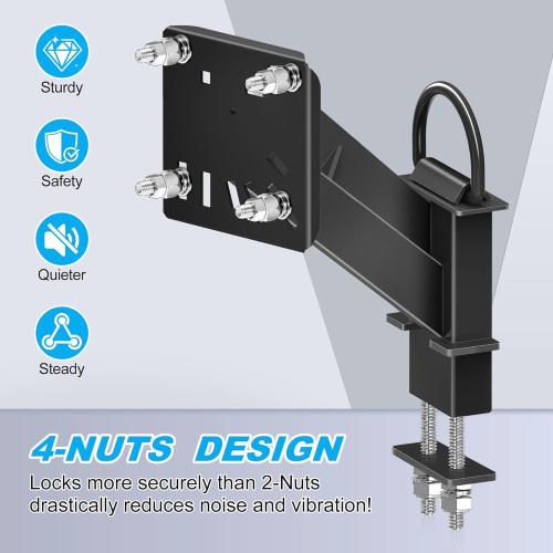 Stake Pocket Spare Tire Carrier,Spare Tire Mount Bracket for Trailer or Large Truck Engineering Vehicle,Fits 5 & 6 & 8 Lugs Wheels on 4.5'',4.75'',5.0,5.32,5.5,6.5,6.7,7.1 or 7.9 Bolt Patterns