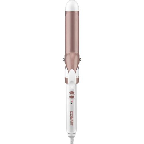 Conair Double Ceramic 1 1/4-Inch Curling Iron, 1 ¼ inch barrel produces loose curls – for use on medium and long hair