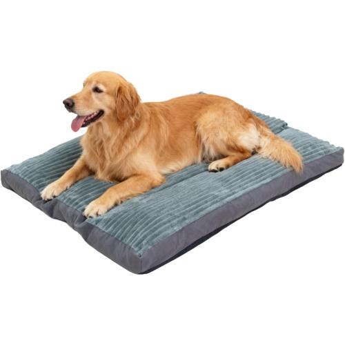 XL Dog Bed for Large/Big Sized Dogs -Dog Crate Pad Removable Washable Cover, Non-Slip Bottom, Pet Mat Comfort Cushion for Joint Relief, Deep Sleep & Home Decor