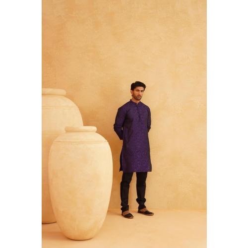 Sojanya 3XL (Since 1958 Men'S Jackquard Silk Only Long Kurta