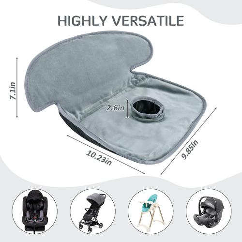INFANZIA Car Seat Protector for Potty Training Toddler,Black & Gray,2-Pack