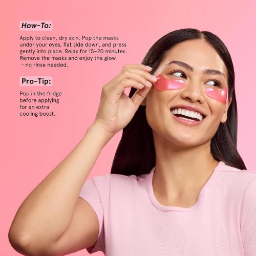 grace & stella Award Winning Under Eye Mask - Gifts for Women - Reduce Dark Circles, Puffy Eyes, Wrinkles, Under Eye Patches - Birthday, Bachelorette Party Favors - Vegan Self Care (14 Pairs, Pink) | Gift For Women Under Eye Mask for Dark Circles & Undereye Bags - Bachelorette Party Favors - Vegan Self Care (14 Pairs, Pink)
