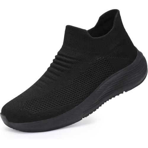 SHULOOK Womens Slip on Walking Shoes Comfort Lightweight Breathable Sock Shoe Non-Slip Mesh Casual Fashion Tennis Running Sneakers SIZE 6,5