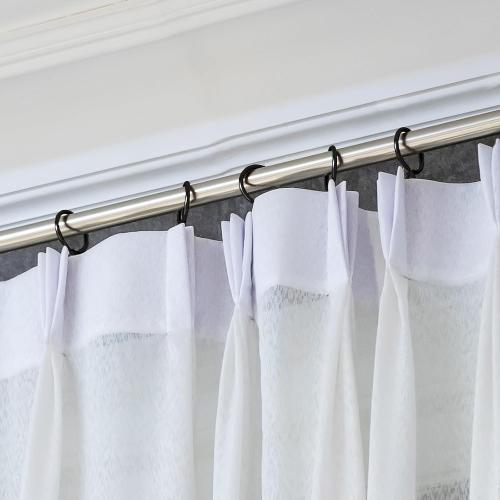 Hotop 30 Pcs Metal Curtain Rings with Hooks,Black,42 Mm