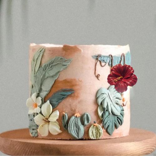 Flower Silicone Mold Hibiscus Flower Fondant Molds For Cake Decorating Cupcake Topper Candy Chocolate Gum Paste Polymer Clay