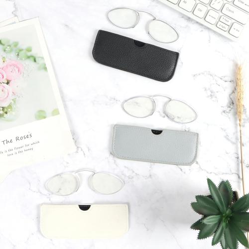 MMOWW 3 Pack Slim Armless Reading Glasses with Portable Cases for Women Men, Pocket Size Small Readers Comfortable Nose Pads