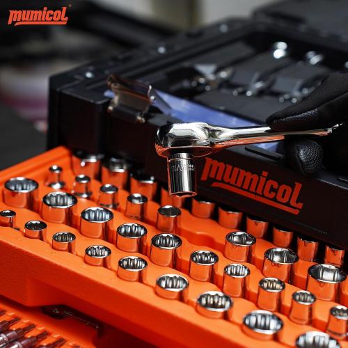 Mechanic Tool Set, Socket Set, 320-Pcs Professional Mechanics Tool Set & Metric and Standard Socket Set, 1/4″ 3/8″ 1/2″ Drive with 72-Tooth Ratchet, Car Mechanic Tool Kit for Automotive Repair‼️incomplete set‼️