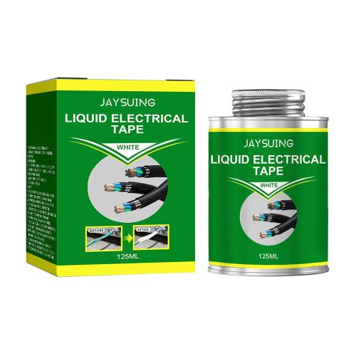 4.2oz (125ml) Liquid Electrical Tape, Waterproof & High Temperature Resistant, Fast-Drying Liquid Insulation Glue for Electronics, Wires & Electrical Equipment (White)