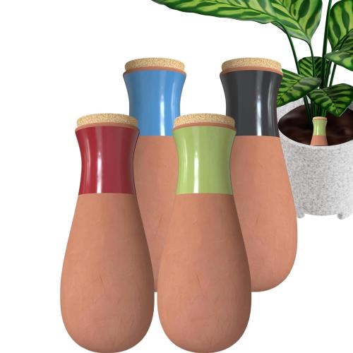 Ollas (Set of 4) | 12oz Terracotta Plant Watering Globes - Self Watering Planter Insert - Automatic Plant Watering Devices | Vacation Watering Pots for Indoor & Outdoor Plants