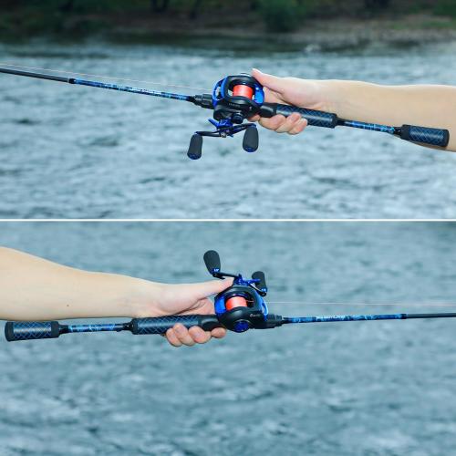 Sougayilang Fishing Rods,IM7 Graphite Spinning Rod & Casting Rod, Stainless Steel Guides, SuperPolymer Handle,“S” Style Hook Keeper