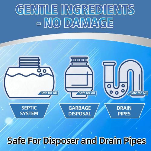 Garbage Disposal Cleaner and Deodorizer 30 Pack, Powerful Garbage Disposal Cleaner Tablets, 1 Year Supply For Kitchen Sink, Drain Clean, Home Cleaning Essentials (50 count)