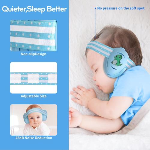 Baby Headphones for Noise, Baby Ear Protection for Babies and Toddlers 0-36 Months - Adjustable Babies Noise Cancelling Headphones Infant Ear Protection Earmuffs Against Hearing Damage
